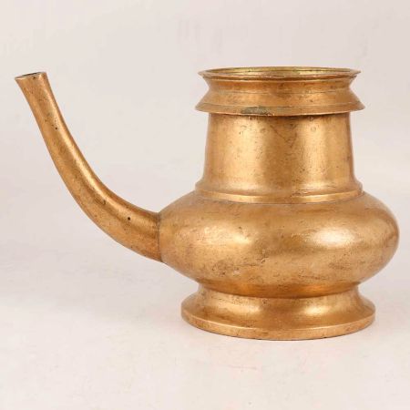 Golden Finish Brass Water Pot with Spout for DÃ©cor