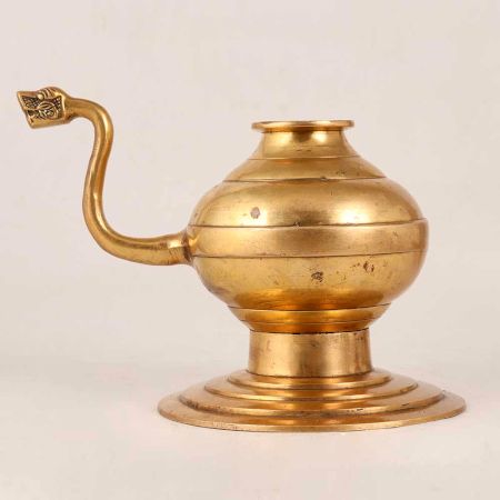 Antique Golden Brass Pot for Indoor Decoration