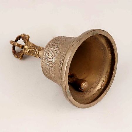 Bell Metal Engraved Temple Bell for Rituals