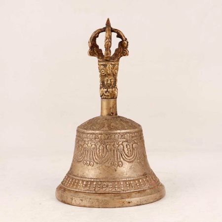 Bell Metal Engraved Temple Bell for Rituals