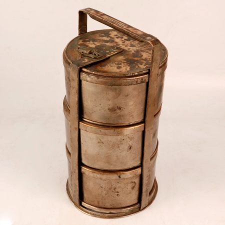 Indian Vintage Tiffin Box Made of Premium Brass