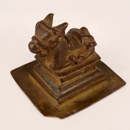 High-Quality Brass Lord Nandi Statue for Worship