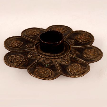 Vintage Flower Shaped Copper Incense Burner