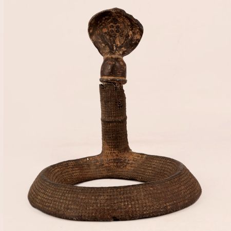 Handmade Vintage Brass Tribal Cobra in Naga Art