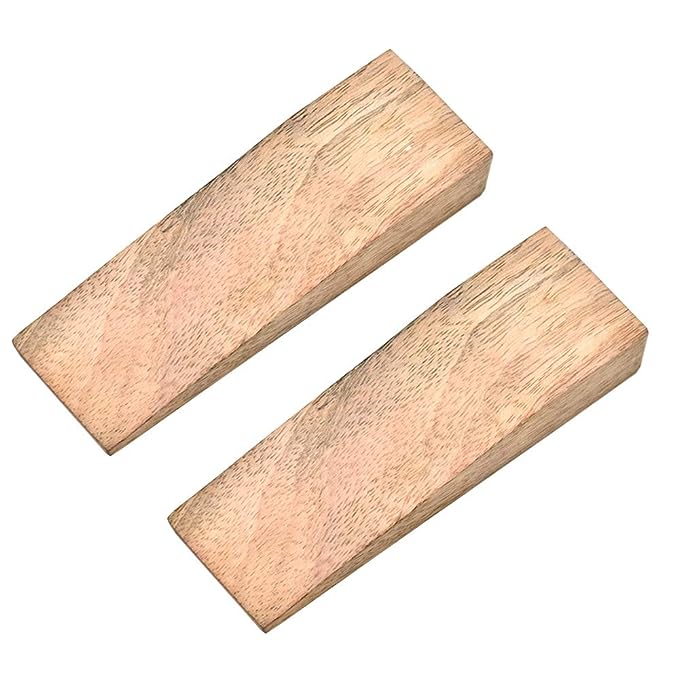 Indian-Shelf Handcrafted Vocalforlocal Brown Door Stopper Wedge Slip-Resistant (Wooden_5