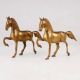 Handcrafted Brass Horse Statue for Decor in Pair of 2