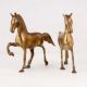 Handcrafted Brass Horse Statue for Decor in Pair of 2