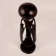 Handmade Dark Brown Wooden Statue in African Art