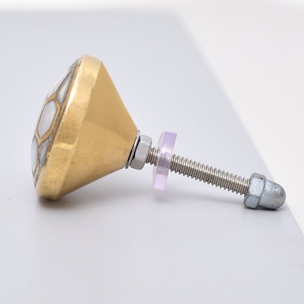 Golden Football Pattern Brass Metal Shell Knobs Online