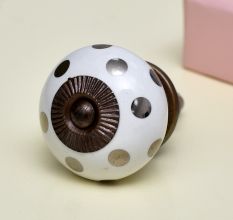 Silver Dot Ceramic Dresser Knobs Online