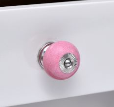 Pink-Black Crackle Ceramic Dresser Knob Online
