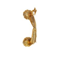 Golden Brass Peacock Door Handles