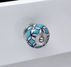 Green Floral Drawer Knob
