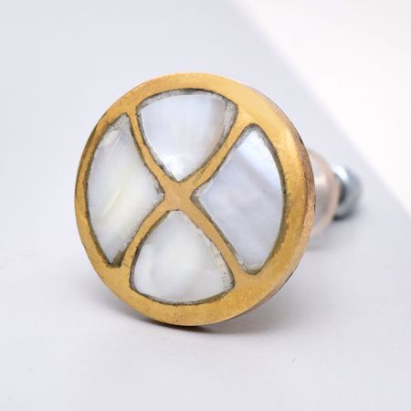 Sand Timer Golden  Brass Metal Cabinet Knobs