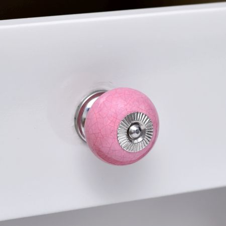 Pink-Black Crackle Ceramic Dresser Knob Online