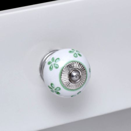 Pea Green Flower Knob