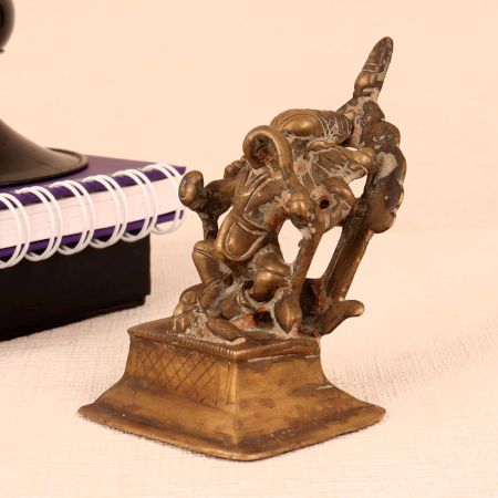 Handmade Lord Ganesha Statue with Lingam for Worship