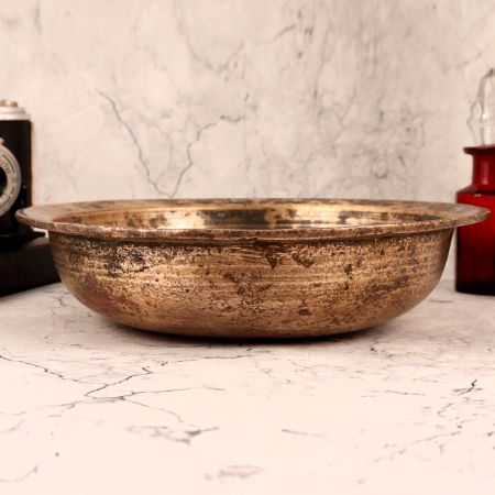 Handcrafted Vintage Brass Bowl for Home Decor