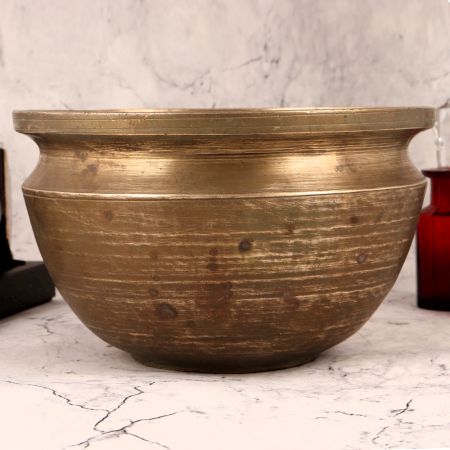 Indian Handcrafted Brass Pot for Decor & Collection