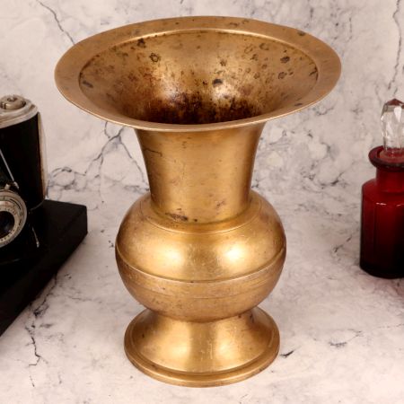 Handcrafted Traditional Brass Flower Pot for Decor