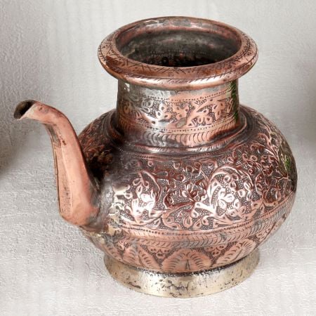 Handmade Copper Water Pot Engraved with Beautiful Designs