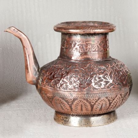 Handmade Copper Water Pot Engraved with Beautiful Designs