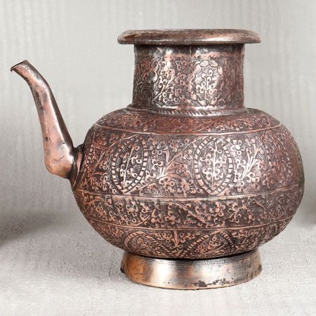 Islamic Art Copper Water Pot with Spout for Decor