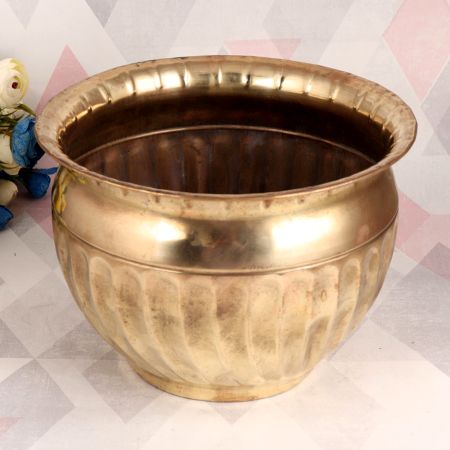 Handmade Brass Planter for Home & Office Decor