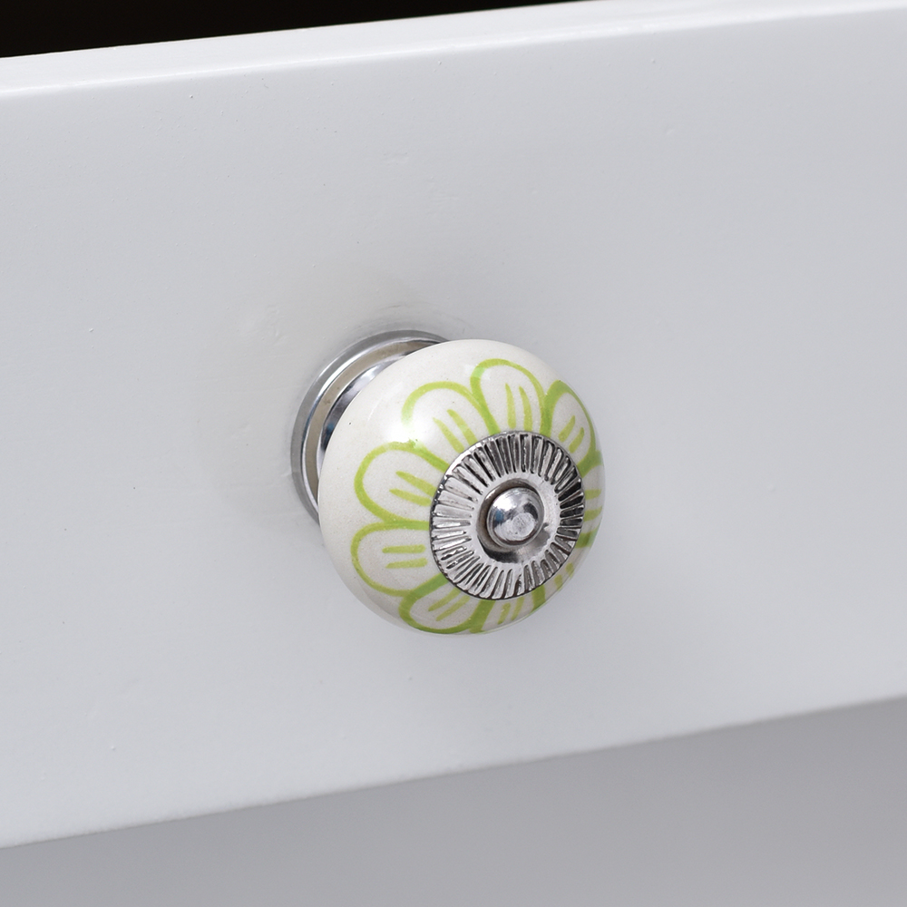Lime Green Flower Knob