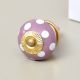 Purple Dotted Small Ceramic Knobs Online 