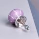 Purple Ceramic Floral Cabinet Knob
