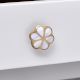 Alyssum Flower Brass Shell Cabinet Knob