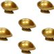 Indian-Shelf Handmade Vocalforlocal Pack of 6 Brass Golden Plain Oil Lamp Diya Deep Diwali Home Puja DÃ©cor