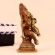 Antique Brown Lord Vishnu with Lakshmi Brass Statue