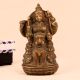 Goddess Durga Brass Plate in Antique Brown Finish