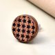 Black and Brown Pattern Wooden Cupoard Knobs - Pack of 6