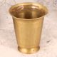 Vintage Handmade Brass Glass in Antique Golden Finish