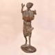Vintage Brass Man Statue Playing Drum in Folk Art