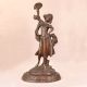 Vintage Brass Statue of Lady Standing for Decoration