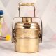 Shiny Indian Brass Tiffin Box for Decoration
