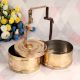 Indian Vintage Brass Tiffin Box for Home & Office Decor