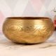 Golden Brass Singing Bowl for Meditation & Decor