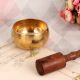 Antique Golden Singing Bowl Made of Premium Brass