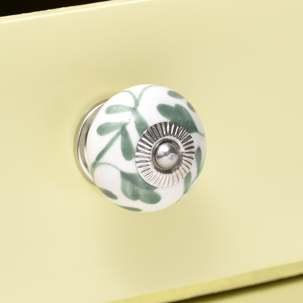 Moss Green Leaf Knob