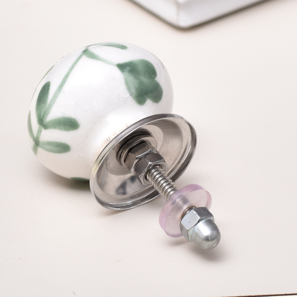 Moss Green Leaf Knob