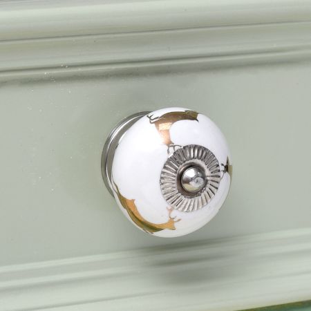 Golden Running Rein Deer Pattern Ceramic Drawer Knob