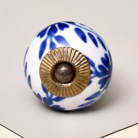 Blue Floral Knob