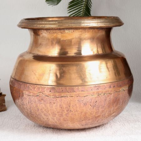 Indian Vintage Finest Copper Cooking Pot for Decor