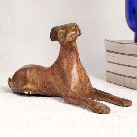 Handcrafted Dog Statue Made of Finest Brass