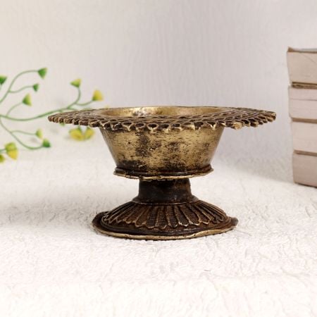 Handmade Brass Kumkum Tilak Bowl from Odisha